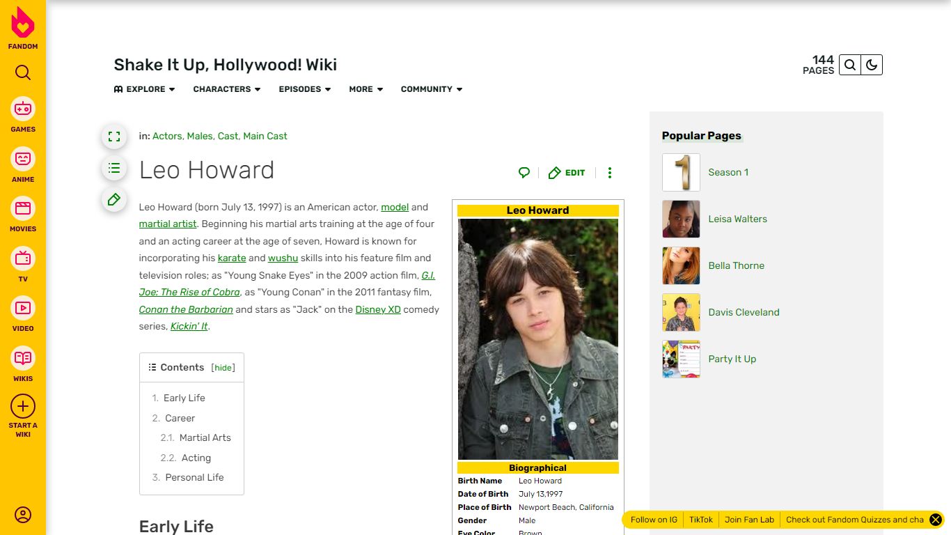 Leo Howard | Shake It Up, Hollywood! Wiki | Fandom